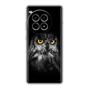 Чохли з принтом СОВИ для OnePlus Ace 3 Pro (Сова на чорному)