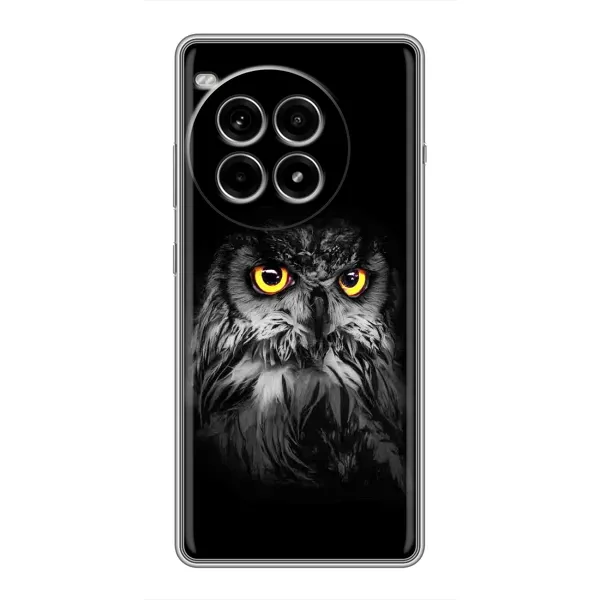 Чехол с рисунком «Сова на чёрном» для OnePlus Ace 3 Pro Чехол с рисунком «Сова на чёрном» для OnePlus Ace 3 Pro
