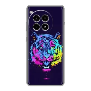 Силиконовый бампер с картинкой животных для OnePlus Ace 3 Pro (Тигр-Арт)