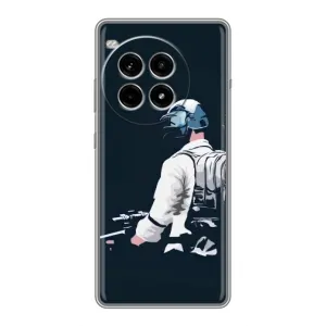 Силиконовый чехол с картинкой "Герой Pubg" на OnePlus Ace 3 Pro (В экиперовке)
