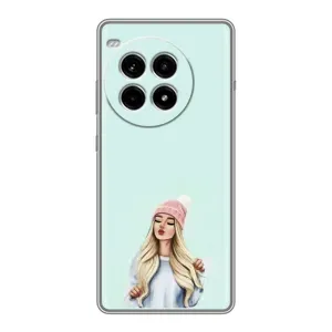 Силиконовый Чехол на OnePlus Ace 3 Pro с картинкой Стильных Девушек (В шапке)