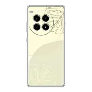 Чехол цветочный дизайн для OnePlus Ace 3 Pro (Зелёный фон)