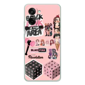 Чехлы с картинкой для OnePlus Ace 5 Racing (BLACK PINK коллаж)