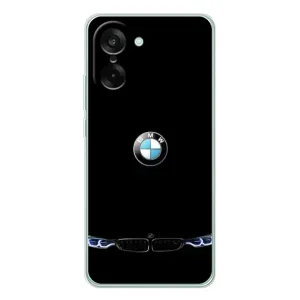 Силиконовый бампер с картинкой машины на OnePlus Ace 5 Racing (Черный BMW)
