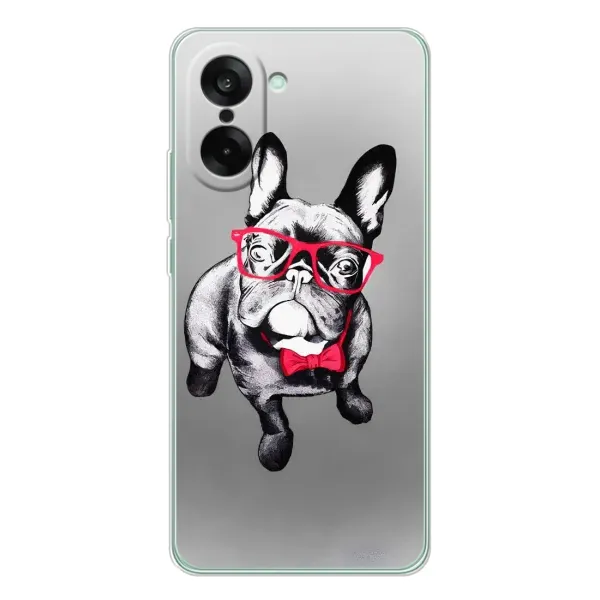 Чехол с рисунком «Бульдог в очках» для OnePlus Ace 5 Racing