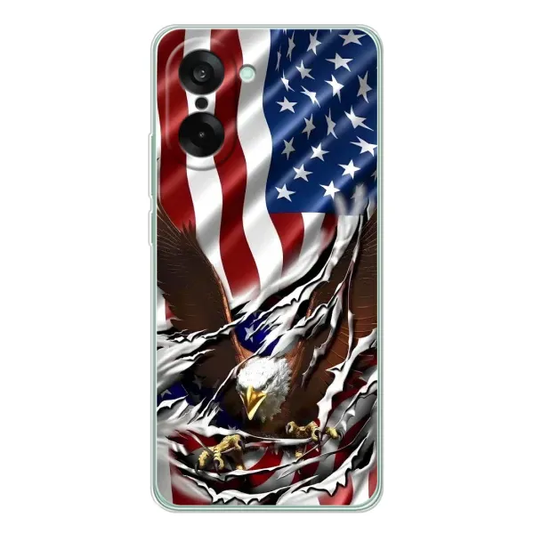 Чехол с рисунком «Флаг USA» для OnePlus Ace 5 Racing