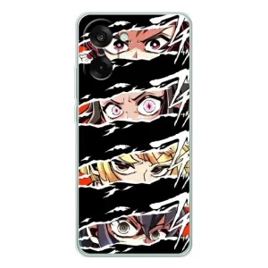 Силиконовые чехлы с глазами Anime для УанПлюс Эйс 5 Рейсинг (Глаза на чорном)