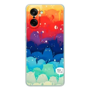 Силиконовый чехол с котиком для OnePlus Ace 5 Racing (Mew)