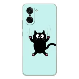 Силиконовый чехол с котиком для OnePlus Ace 5 Racing (Падающий кот)