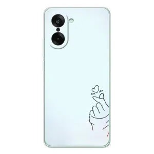 Чехлы (Знак сердечка) на OnePlus Ace 5 Racing (Сердце на голубом)