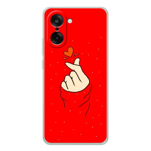 Чехол с рисунком «Сердце на красном» для OnePlus Ace 5 Racing Чехол с рисунком «Сердце на красном» для OnePlus Ace 5 Racing