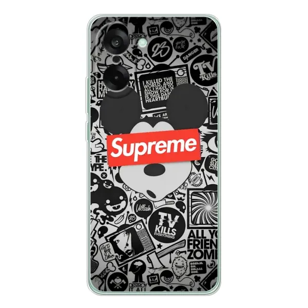 Чехол с рисунком «Supreme Маус» для OnePlus Ace 5 Racing Чехол с рисунком «Supreme Маус» для OnePlus Ace 5 Racing