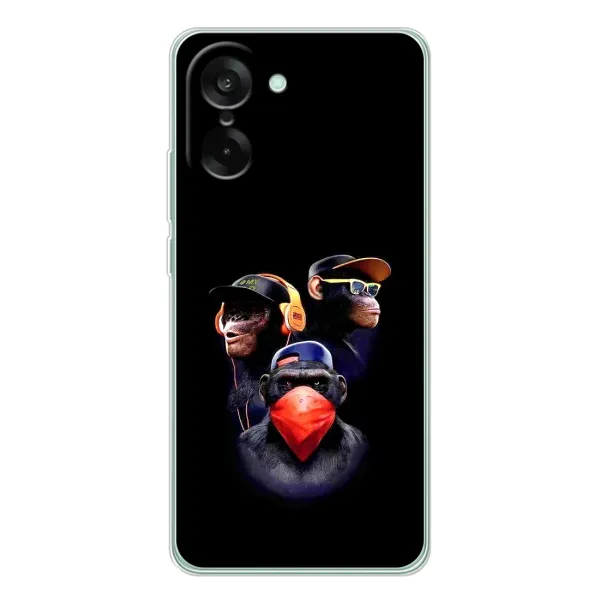 Чехол с рисунком «Три обезьяны» для OnePlus Ace 5 Racing Чехол с рисунком «Три обезьяны» для OnePlus Ace 5 Racing