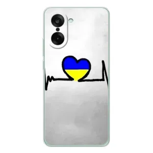 Силиконовый Чехол на OnePlus Ace 5 Racing (Я-Украина) (Украинская кардиограмма)