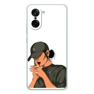 Силіконовый Чохол на OnePlus Ace 5 Racing з картинкой Модных девушек (У зеленому)