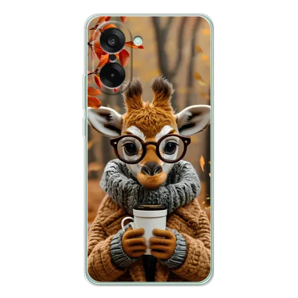 Чехол с рисунком «Жираф с кофе» для OnePlus Ace 5 Racing Чехол с рисунком «Жираф с кофе» для OnePlus Ace 5 Racing