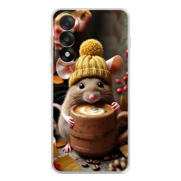 Чехол с рисунком «Мышка с кофе» для OnePlus Ace 5 Ultra Чехол с рисунком «Мышка с кофе» для OnePlus Ace 5 Ultra