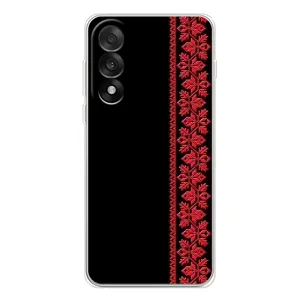 Силиконовый Чехол на OnePlus Ace 5 Ultra с картинкой Вышиванки (Вышиванка на черном)
