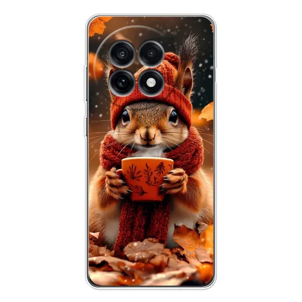 Чехол с рисунком «Белка с кофе» для OnePlus Ace 5 Чехол с рисунком «Белка с кофе» для OnePlus Ace 5