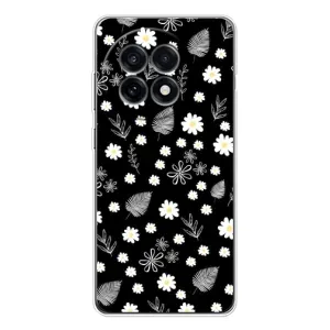 Чохли з тематикою "КВІТИ" на OnePlus Ace 5 (цвітіння на чорному)
