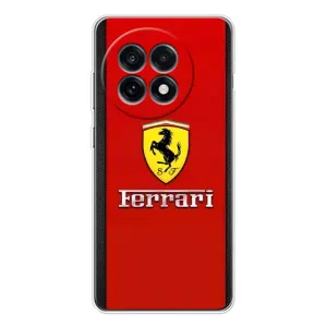 Силіконовий бампер з картинкою машини на OnePlus Ace 5 (Ferrari Logo)