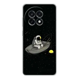 Силиконовый Чехол с принтом "Космонавты" на OnePlus Ace 5 (Космонавт на рыбалке)