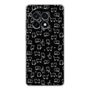 Чохол на тематику: Коти для OnePlus Ace 5 (Котики на чорному)