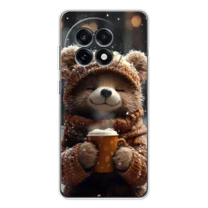 Друкований чохол 'Звірята з кавою' для OnePlus Ace 5 (Ведмедик з кавою)