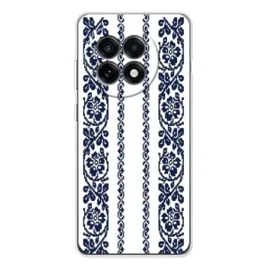 Силиконовый Чехол на OnePlus Ace 5 с картинкой Вышиванки (Синяя вышиванка)