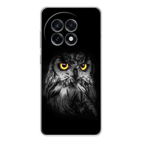 Чехол с рисунком «Сова на чёрном» для OnePlus Ace 5 Чехол с рисунком «Сова на чёрном» для OnePlus Ace 5