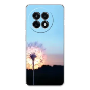 Силиконовый Чехол с одуванчиками на OnePlus Ace 5 (Закат с одуванчиком)
