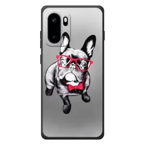 Чехол (ТПУ) Милые собачки для OnePlus Ace 6 (Бульдог в очках)