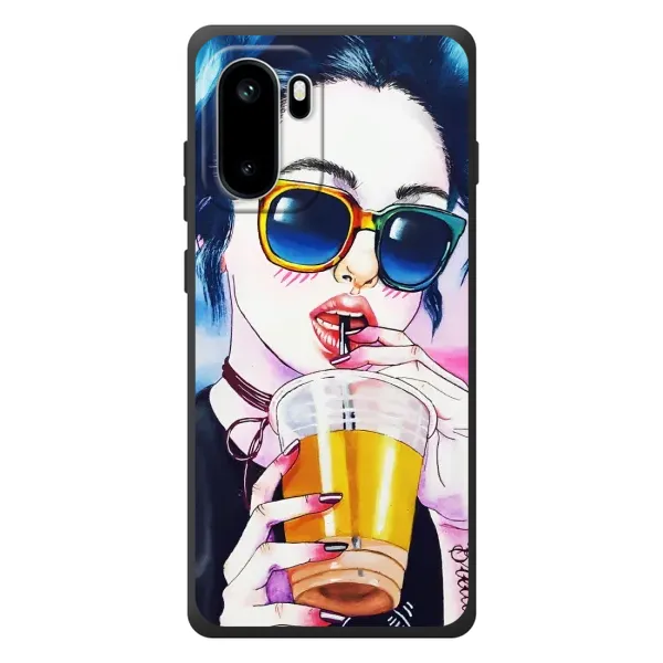 Чехол с рисунком «Девушка с коктейлем» для OnePlus Ace 6 Чехол с рисунком «Девушка с коктейлем» для OnePlus Ace 6