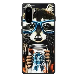 Силіконовий Чохол з Энотами на OnePlus Ace 6 (Єнот в окулярах)