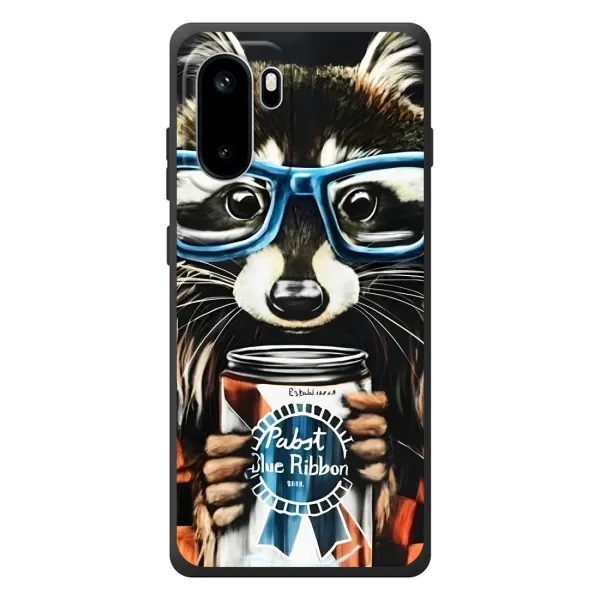 Чехол с рисунком «Енот в очках» для OnePlus Ace 6 Чехол с рисунком «Енот в очках» для OnePlus Ace 6