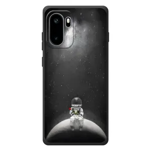 Силиконовый Чехол с принтом "Космонавты" на OnePlus Ace 6 (Космонавт романтик)