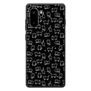 Чехол на тематику: Коты для OnePlus Ace 6 (Котики на черном)