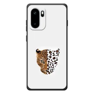 Чехол с леопардовым принтом на OnePlus Ace 6 (Леопард на белом)