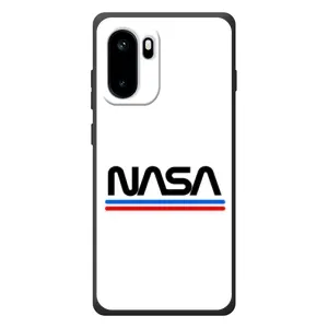 Силиконовый бампер с принтом "Наса" на OnePlus Ace 6 (NASA на белом фоне)