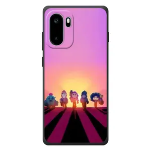 Силіконовый Чохол на OnePlus Ace 6 з картинкою Brawl Stars (Персонажі на заході сонця)