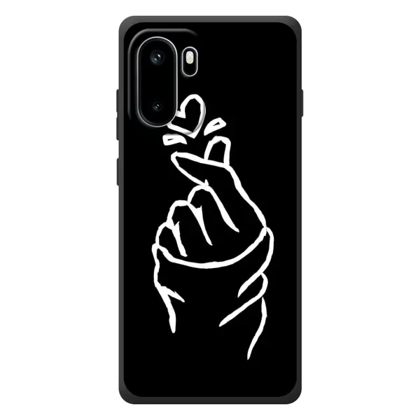 Чехол с рисунком «Сердце на черном» для OnePlus Ace 6 Чехол с рисунком «Сердце на черном» для OnePlus Ace 6