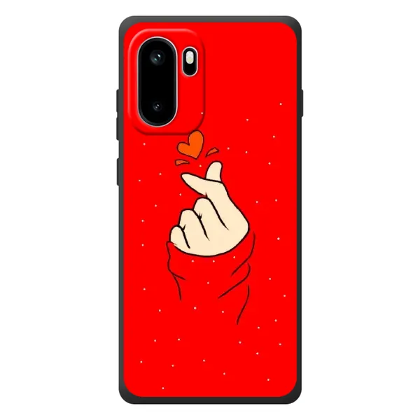 Чехол с рисунком «Сердце на красном» для OnePlus Ace 6 Чехол с рисунком «Сердце на красном» для OnePlus Ace 6