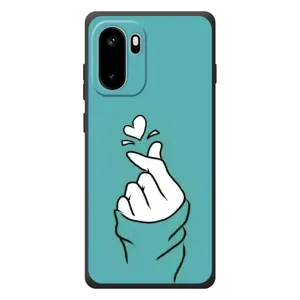Чохол (Знак сердечка) для OnePlus Ace 6 (Сердечко на бірюзовому)