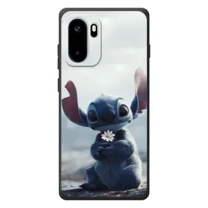 Чехол с рисунком Стич для OnePlus Ace 6 (Стич с цветочком)