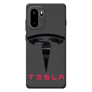 Силіконовий бампер з картинкою машини на OnePlus Ace 6 (Logo TESLA)