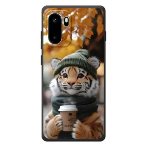 Чехол с рисунком «Тигр с кофе» для OnePlus Ace 6