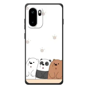Чехлы с изображением разных животных для OnePlus Ace 6 (Удивленные медвеженки)