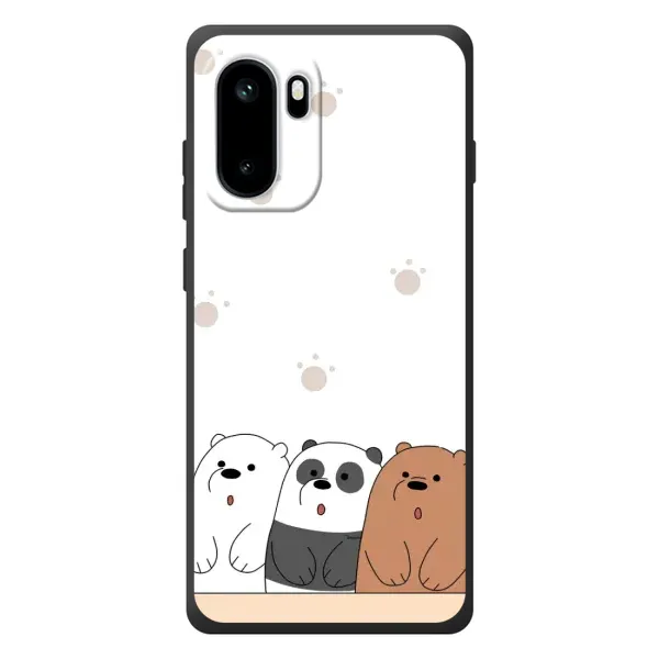 Чехол с рисунком «Удивленные медвеженки» для OnePlus Ace 6