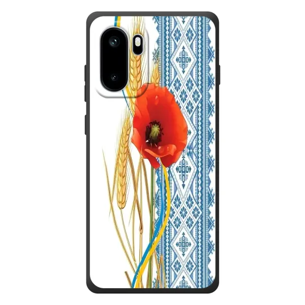 Чехол с рисунком «Вышиванка с цветком» для OnePlus Ace 6