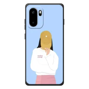 Силиконовый Чехол на OnePlus Ace 6 с картинкой Стильных Девушек (Желтая кепка)